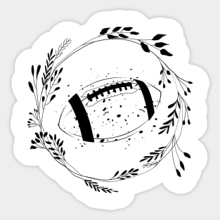 Floral Football Sticker